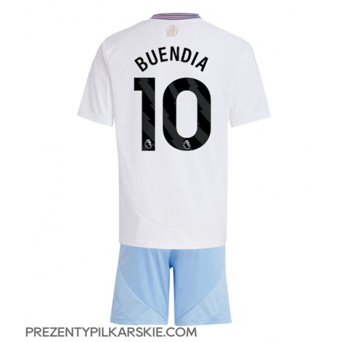 Stroje piłkarskie Aston Villa Emiliano Buendia #10 Koszulka Wyjazdowej dla dzieci 2024-25 Krótki Rękaw (+ szorty)